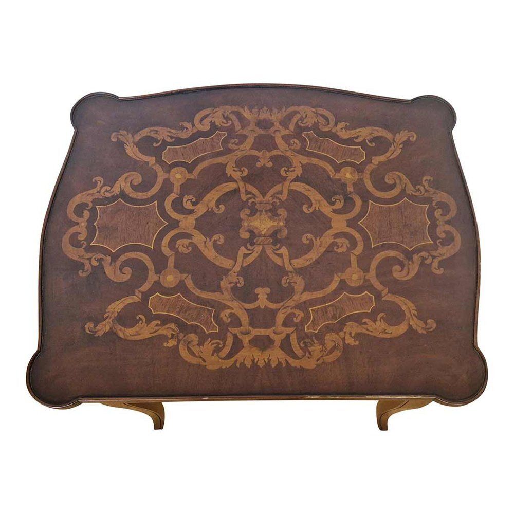 Wooden Coffee Table With Inlaid Top, 1980s photo vinterior