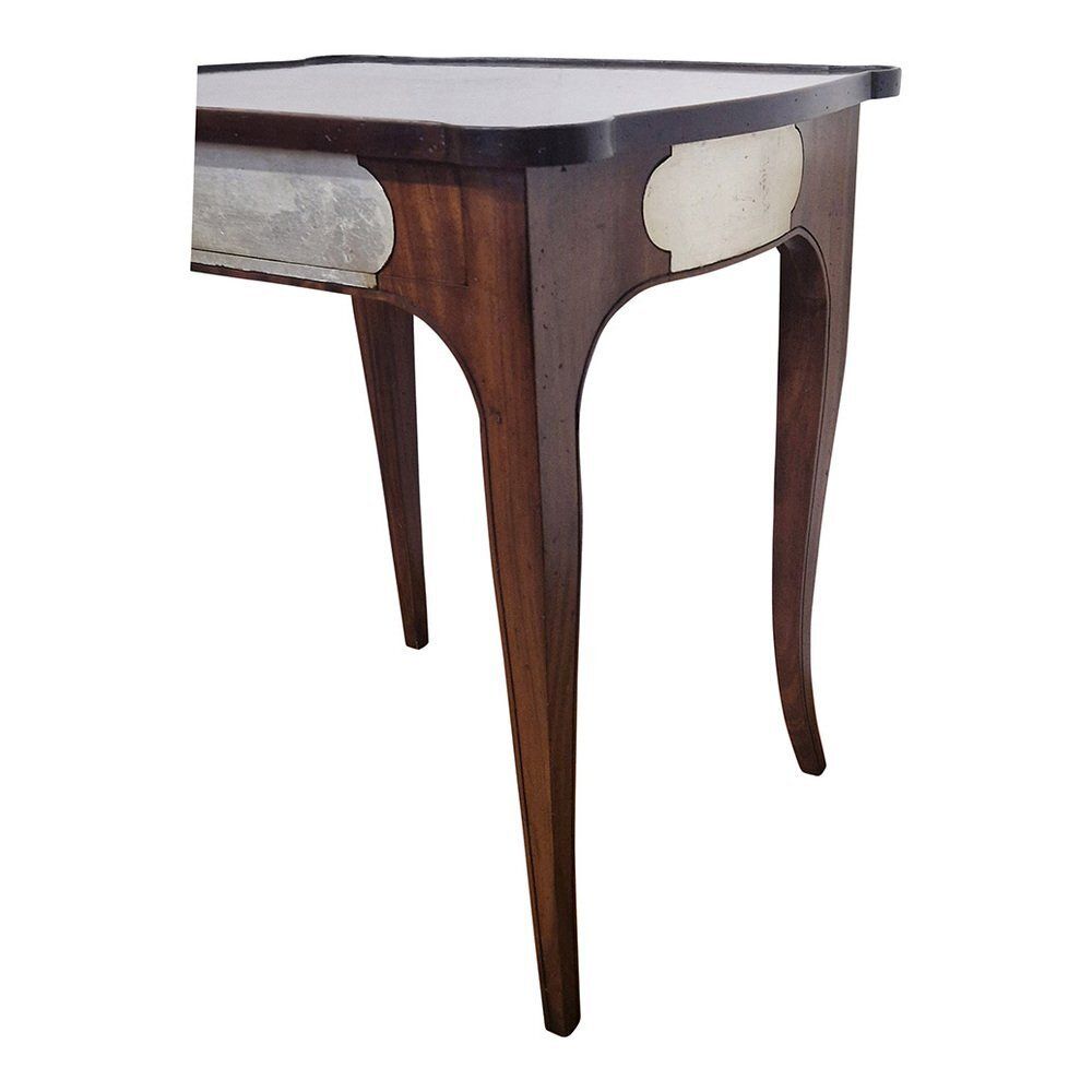 Wooden Coffee Table With Inlaid Top, 1980s photo vintage
