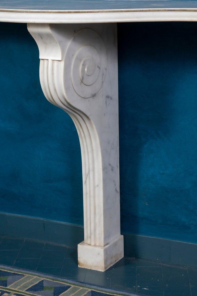 Italian Carrara White Marble Console Tables, 1950s, Set Of 2 photo furniture
