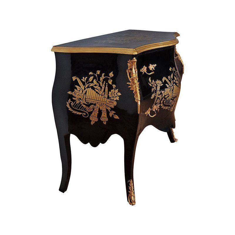 Dresser In Black Lacquered Wood, 1990s photo for sale