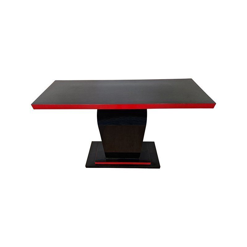 Art Deco Style Double Sided Console In Red And Black Lacquer, 1980s