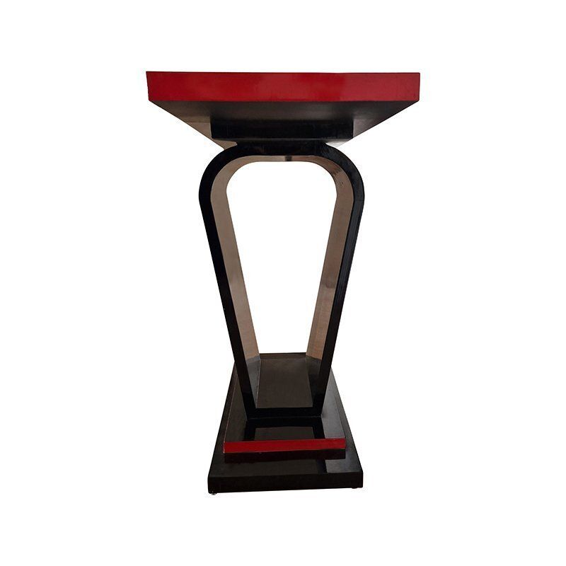 Art Deco Style Double Sided Console In Red And Black Lacquer, 1980s photo buy