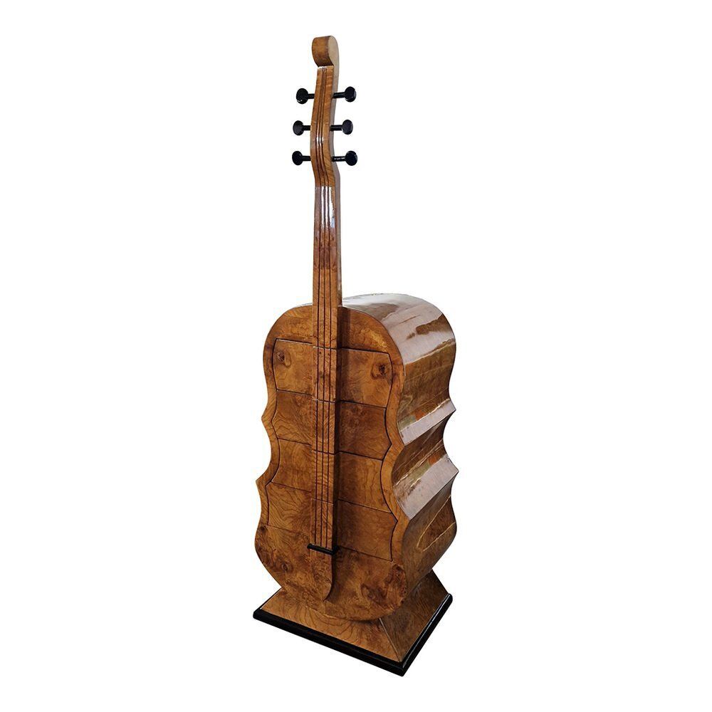 photo furniture Art Deco Chest Of Drawers In The Shape Of A Double Bass, 1930s