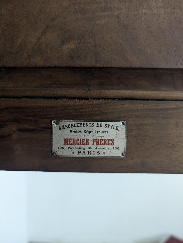 photo vintage Renaissance Style Walnut Buffet By Mercier