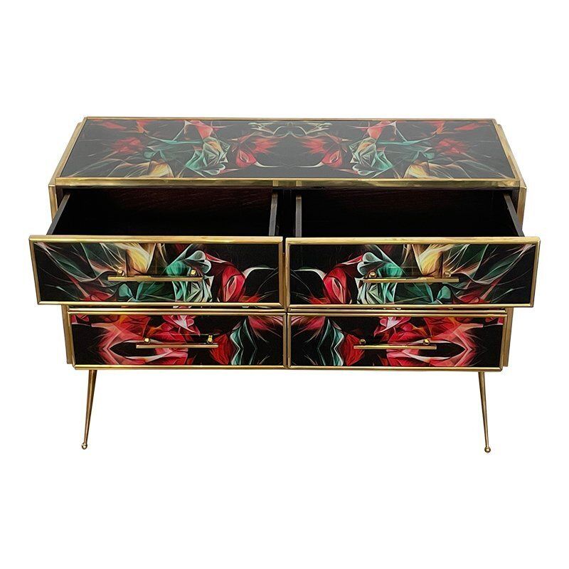 Multicolor Murano Glass Dresser, 1980s photo buy