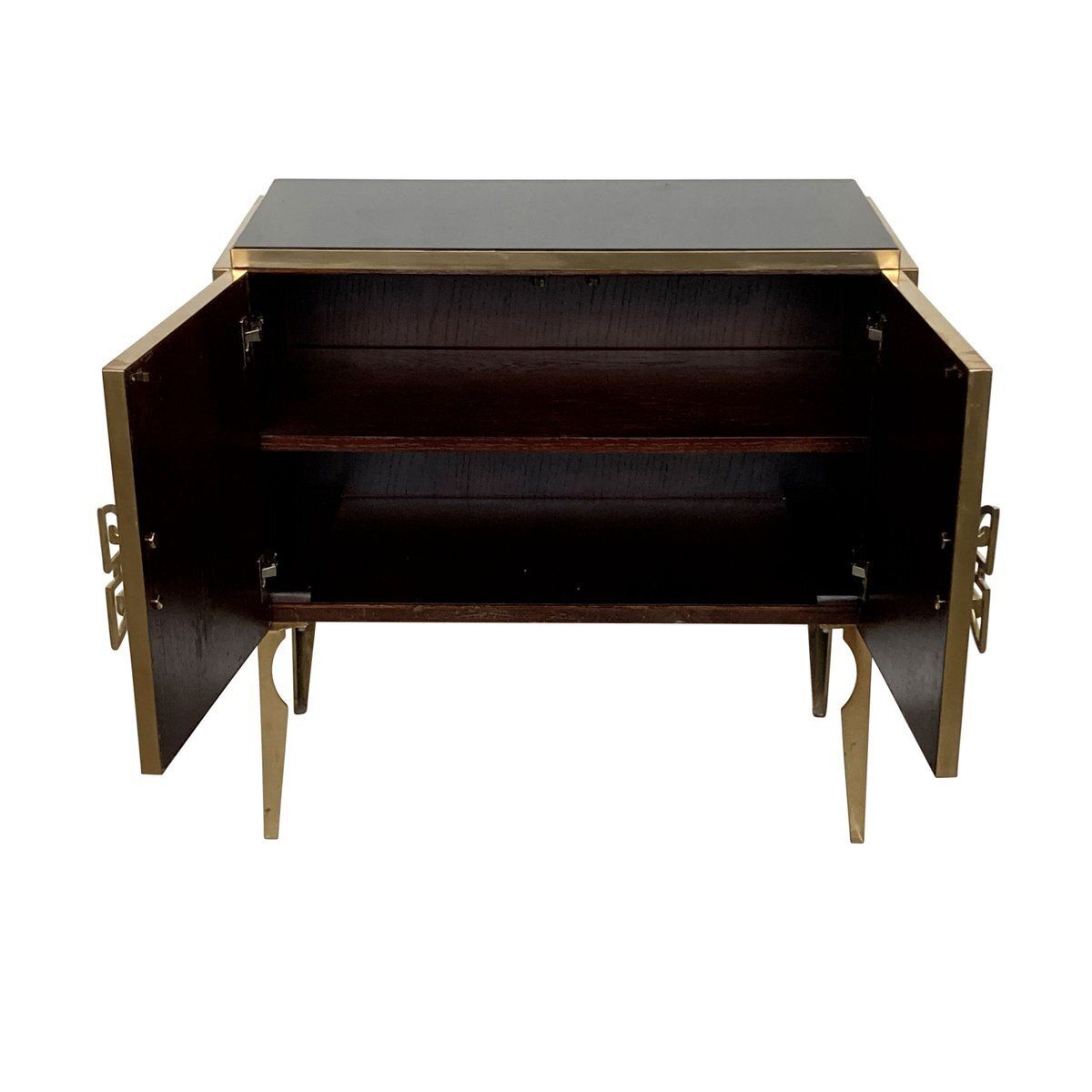 Two Door Sideboard In Black And White Murano Glass, 1980s photo 3918.0