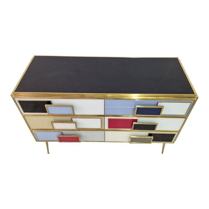 Commode With 3 Glass Drawers, 1990s photo Furniture