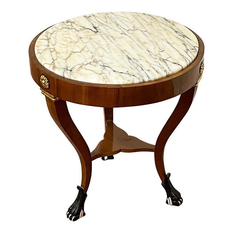 French Style Coffee Tables With Marble Tops, 1990s, Set Of 2 photo vinterior