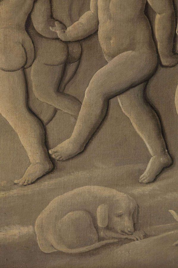 Late 18th Century French Grisaille Painting photo Art