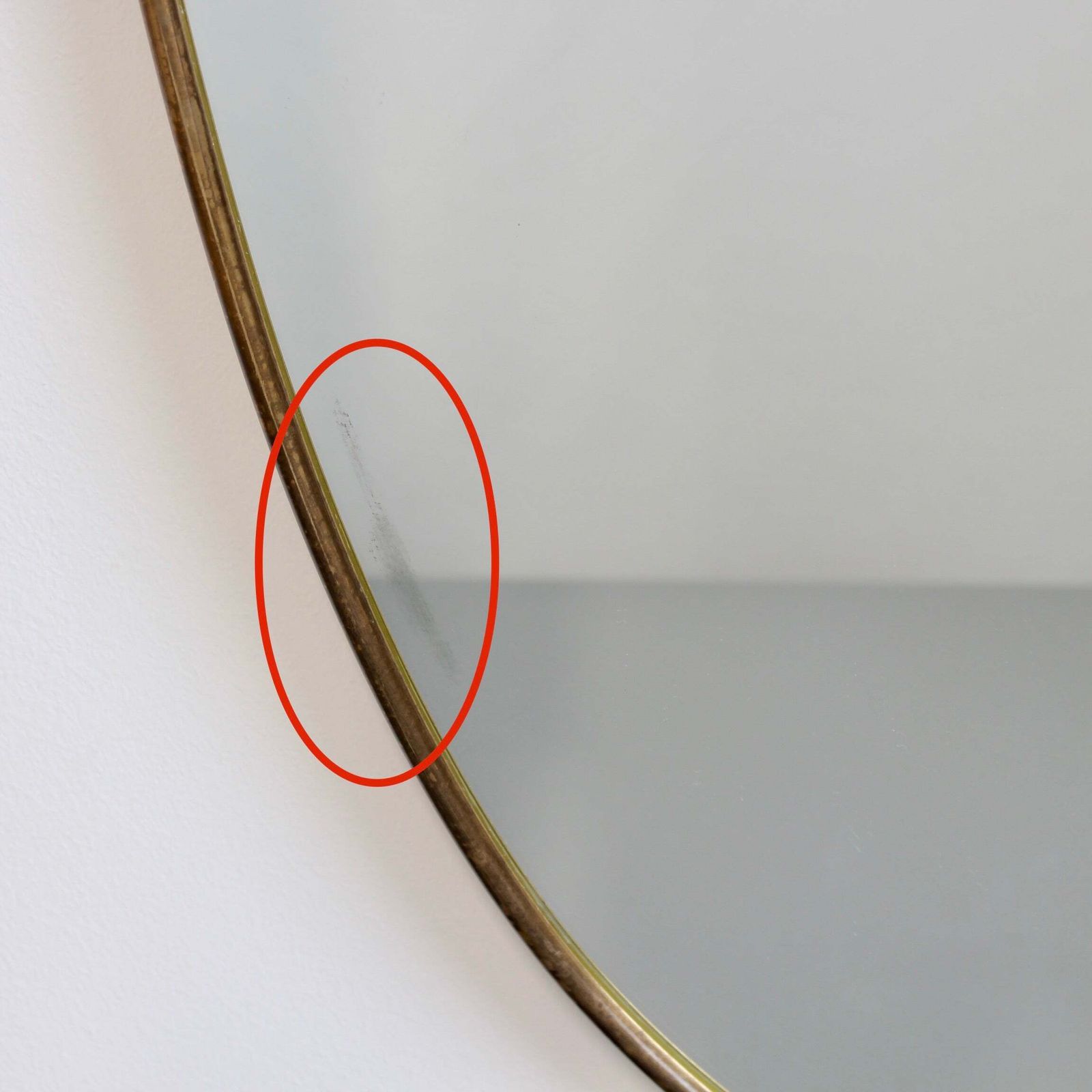 Home Decor Vintage Italian Wall Mirror With Brass Frame (Circa 1960s) photo
