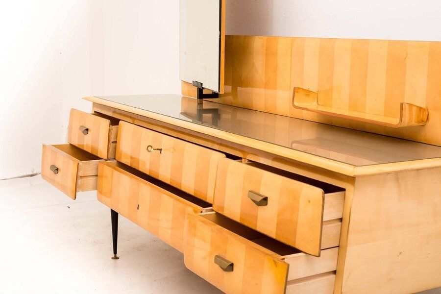 Italian Maple Wood Dressing Table, 1950s photo Furniture