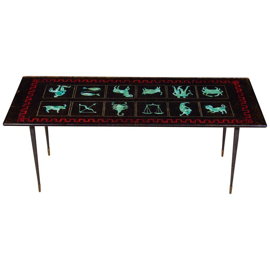 Glass Zodiac Cocktail Or Coffee Table From Fontana Arte