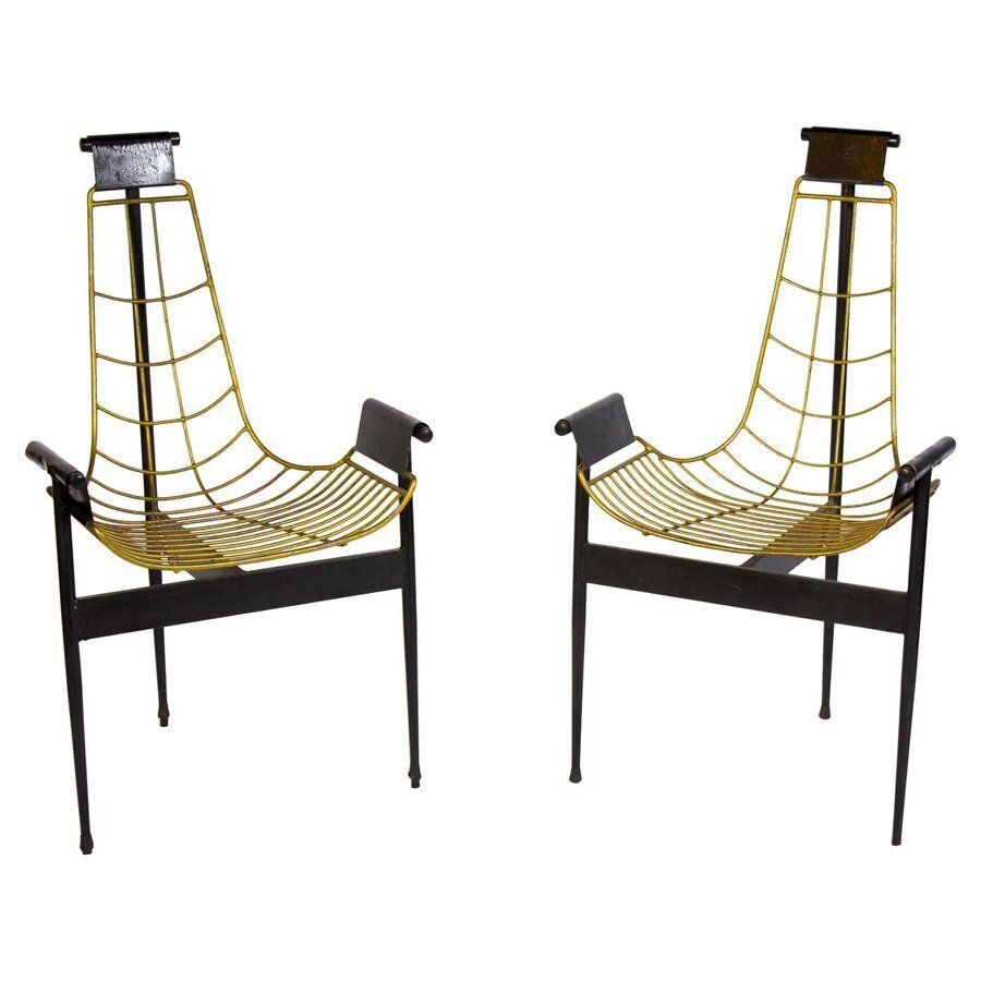 Set Of Mid Century T Chairs By Douglas Kelly, Ross Littell And William Katavolos, 1955
