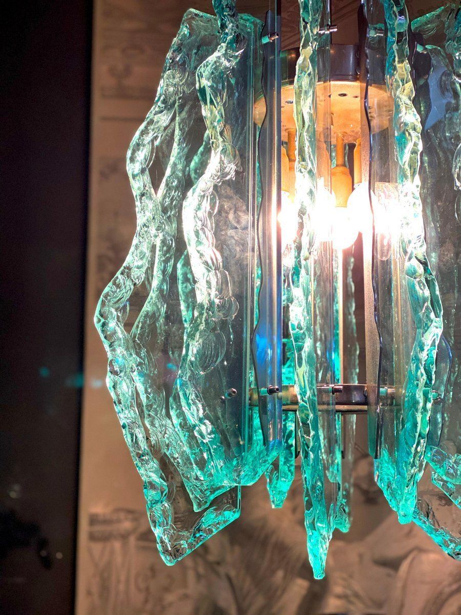 Cut Glass Chandelier From Fontana Arte, 1960s photo Lighting