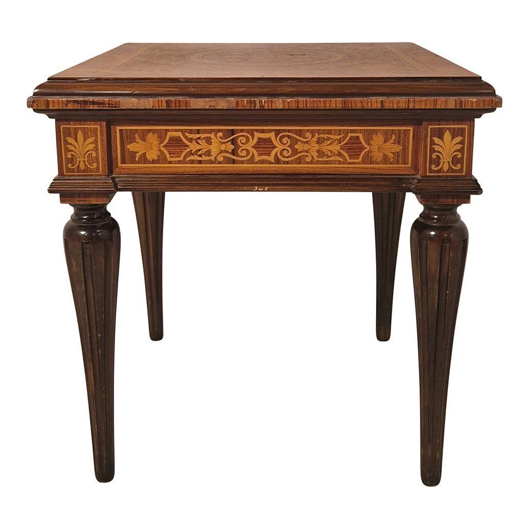 Louis XVI Style Inlaid Coffee Table, 1980s