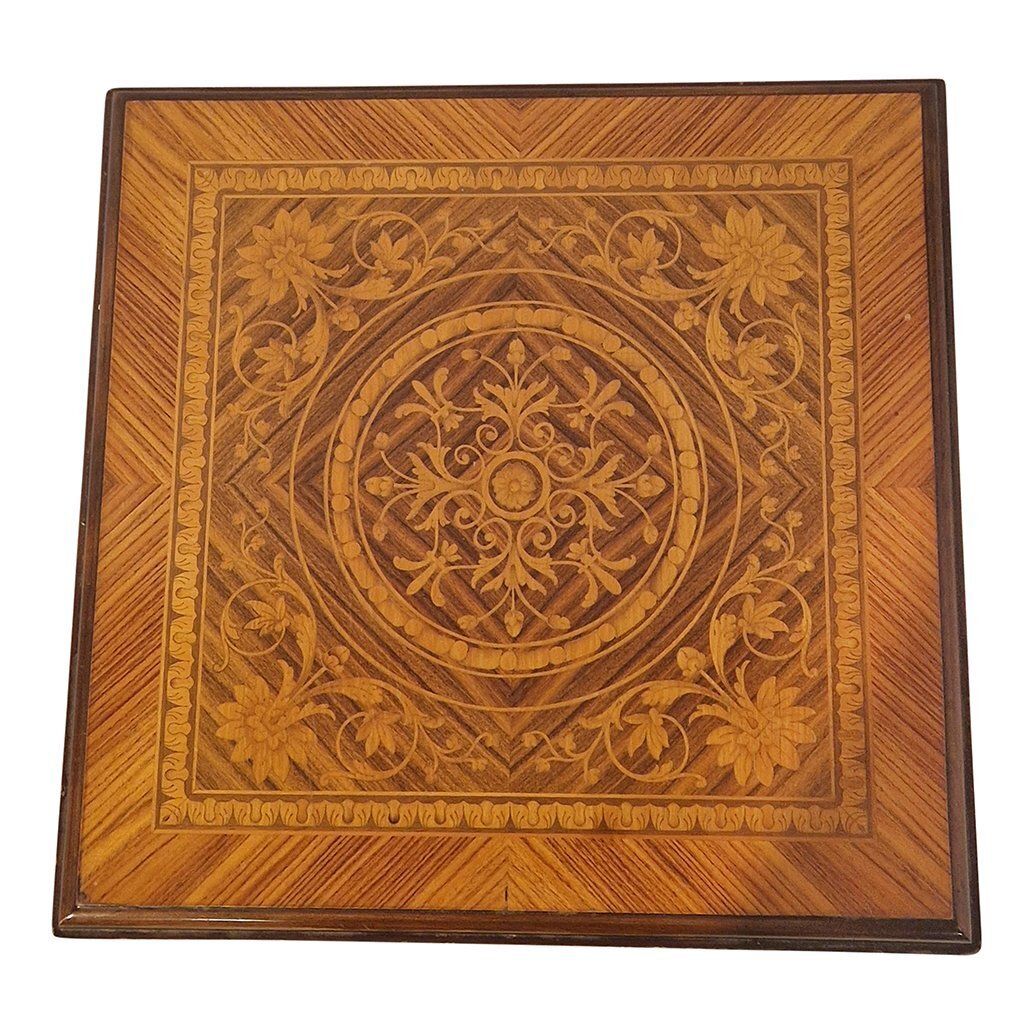 Louis XVI Style Inlaid Coffee Table, 1980s photo Furniture