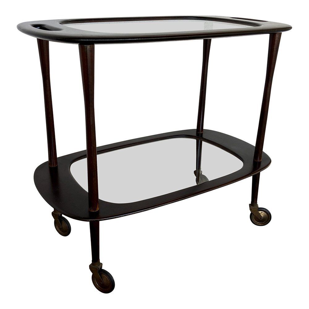 Mahogany Bar Food Trolley By Cesare Lacca, 1950 photo furniture