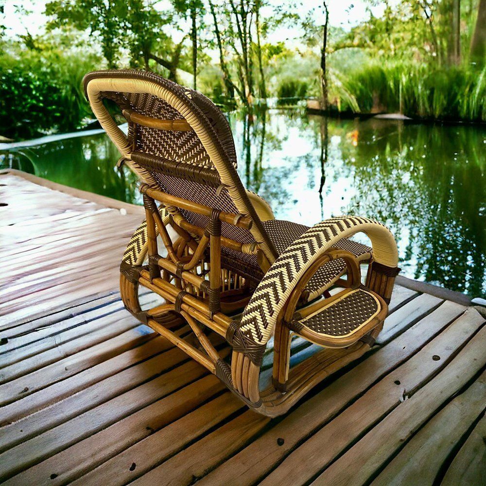 Mid Century Adjustable Lounge Chair Attributed To Paul Frankl, 1950s photo vintage