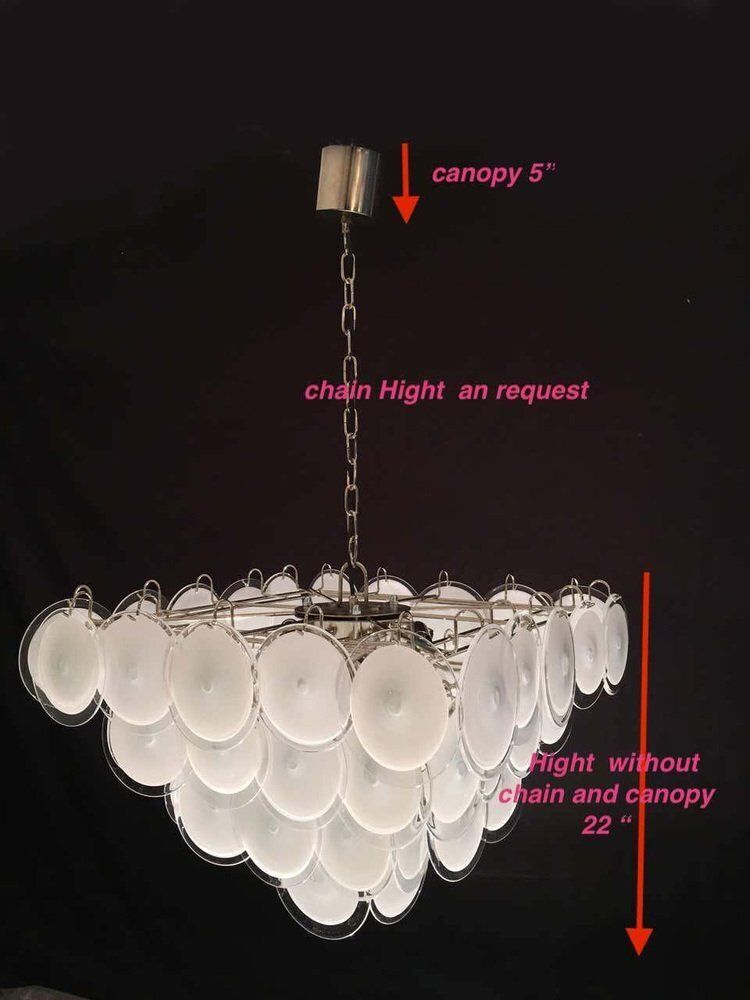 Modern Amethyst Color Disc Murano Glass Chandelier, 1970s, Set Of 2 photo buy