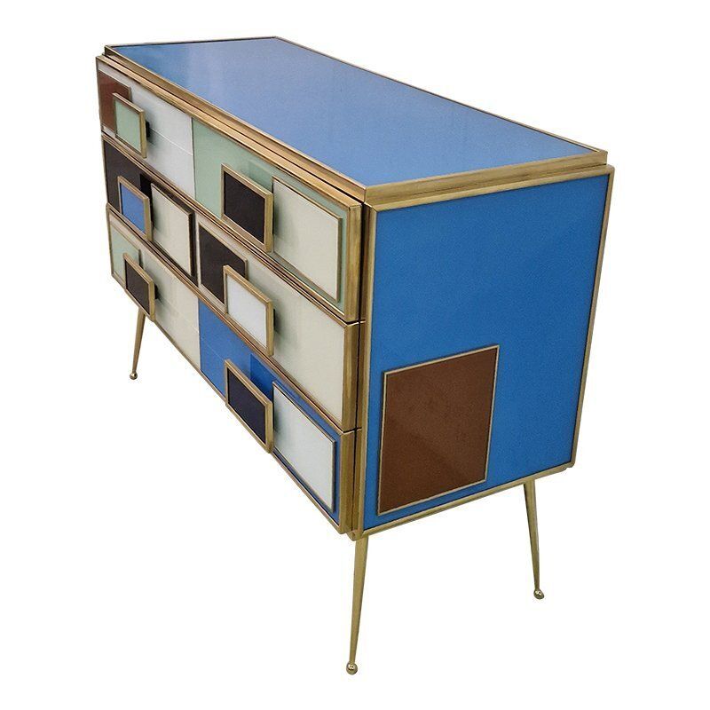 Multicoloured Three Drawer Dresser, 1990s photo for sale