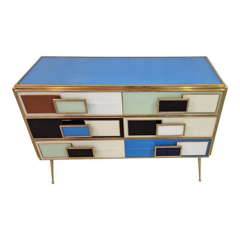 Multicoloured Three Drawer Dresser, 1990s photo 4919.0