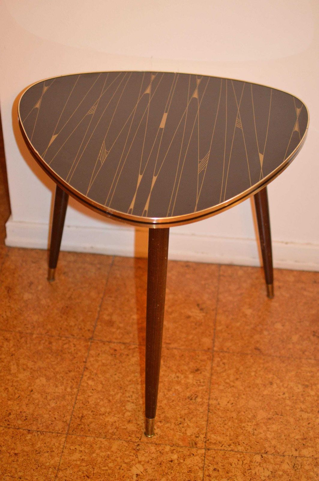 photo for sale Vintage 50s Mid Century Nordic Modernist Rockabilly  Glass  Desk Tripod Desk