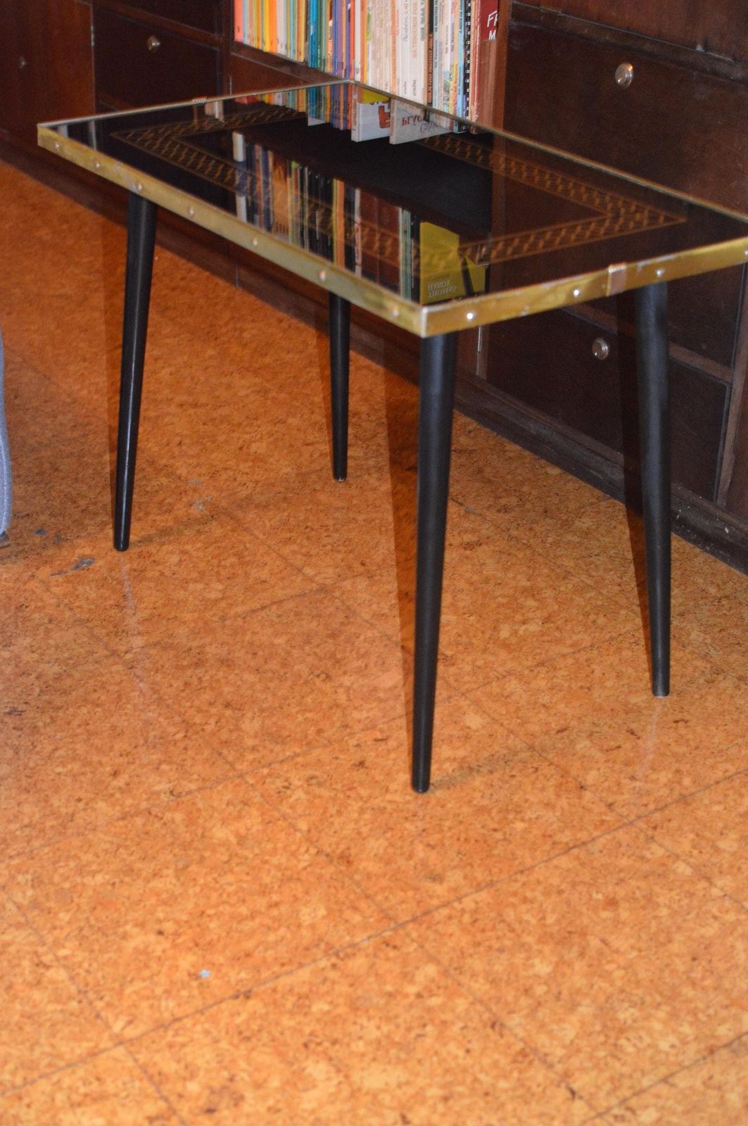 photo furniture Vintage 50s Mid Century Nordic Modernist Rockabilly  Glass  Desk Table