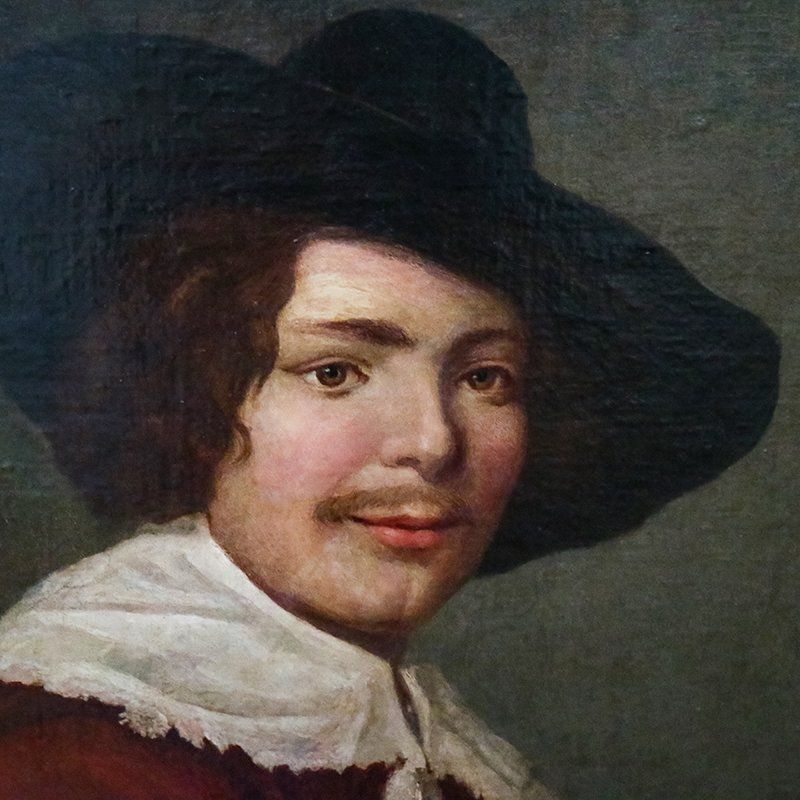 Flemish Artist After Frans Hals, Portrait Of A Young Man, 1700s, Oil On Canvas photo furniture
