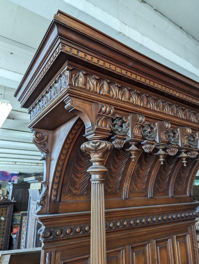 Large Renaissance Buffet In Walnut, Set Of 2 photo furniture