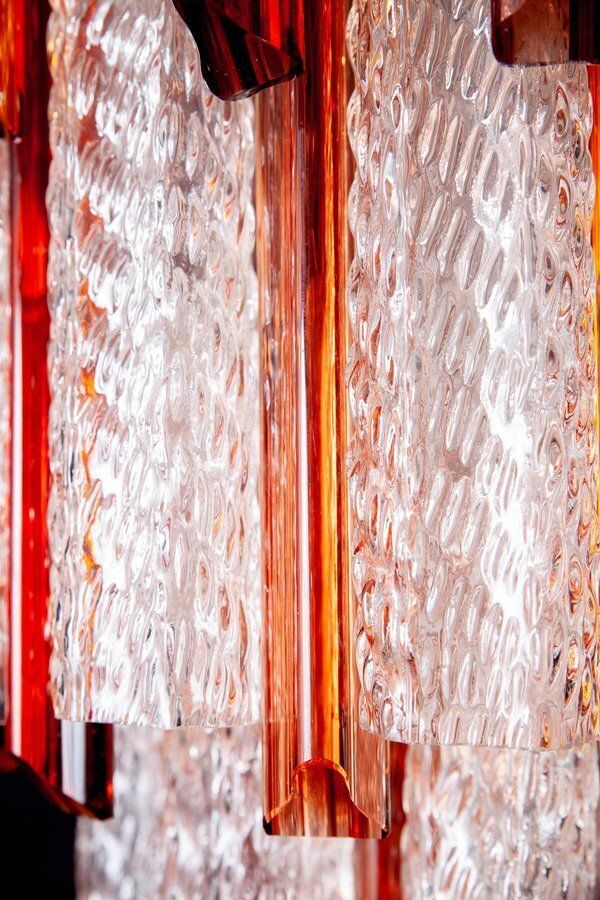 photo for sale Mid Century Murano Glass Tronchi 4 Tier Chandelier, 1960