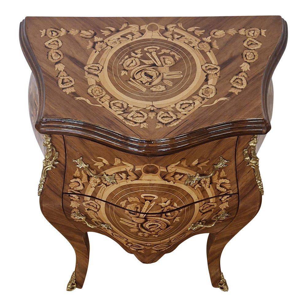 Louis XV Style Bedside Table With Two Drawers, France, 1890s photo 1586.0