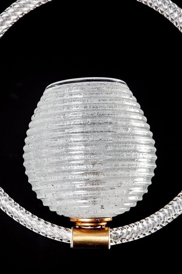 Art Deco Murano Glass Chandelier Or Lantern By Ercole Barovier, 1940s photo vintage