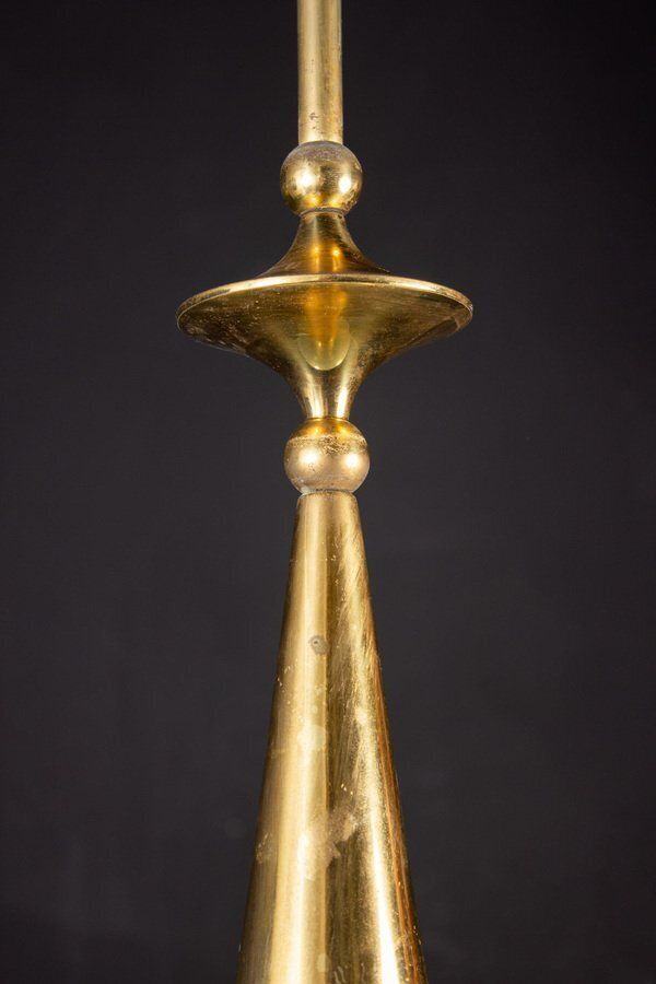 Round Crystal And Brass Chandelier By Max Ingrand For Fontana Arte, 1940s photo buy