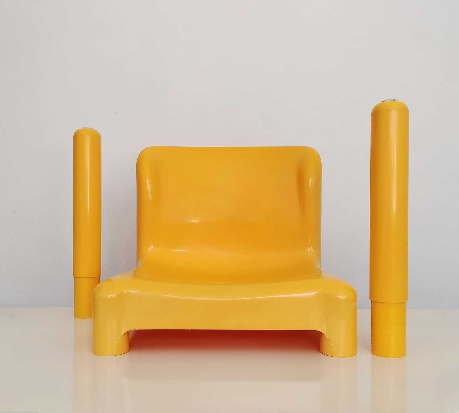 Carlo Bartoli Set Of Six 4875 Chairs In Plastic By Kartell 1980s photo Furniture
