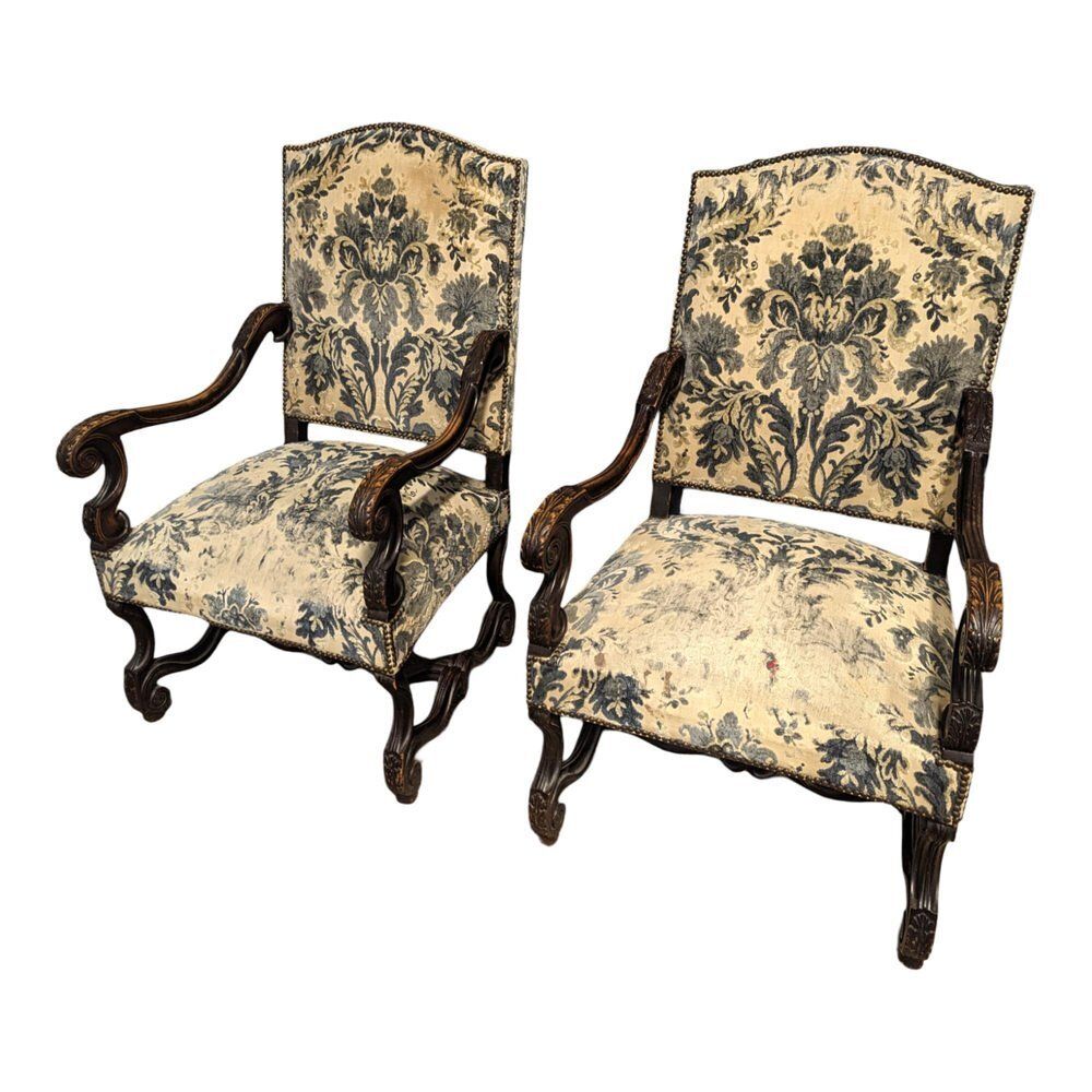 Set Of Louis XIII Style Armchairs