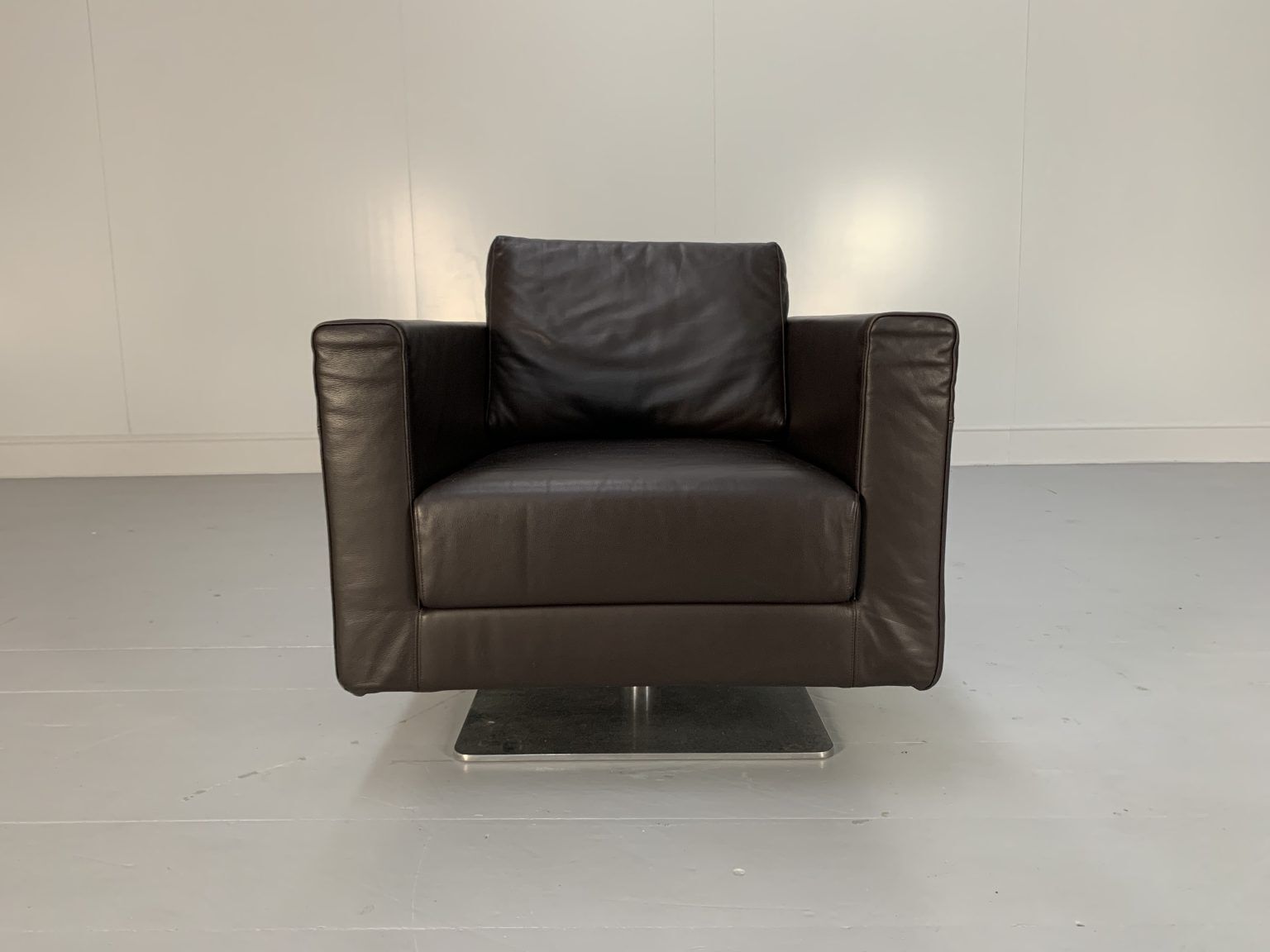 Vitra “Park” 2 Sofa & Armchair Suite – In Dark Brown Leather photo Furniture