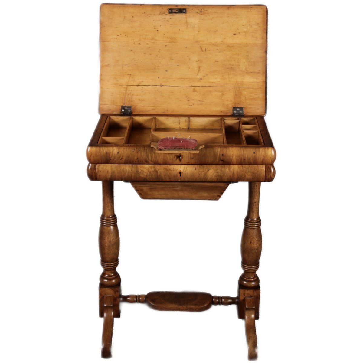 Antique Biedermeier Side Table In Walnut, 1830 photo 974.0
