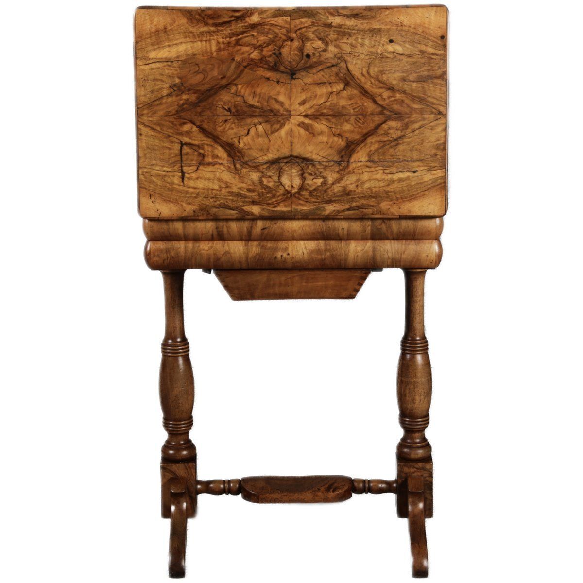 Antique Biedermeier Side Table In Walnut, 1830 photo buy