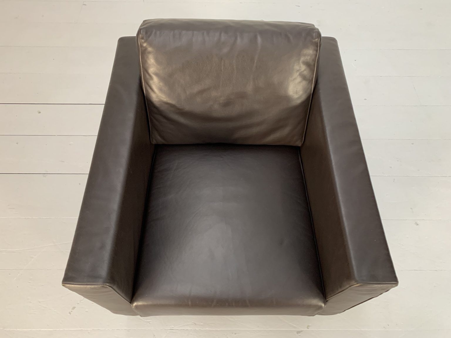 Furniture Vitra “Park” 2 Sofa & Armchair Suite – In Dark Brown Leather photo