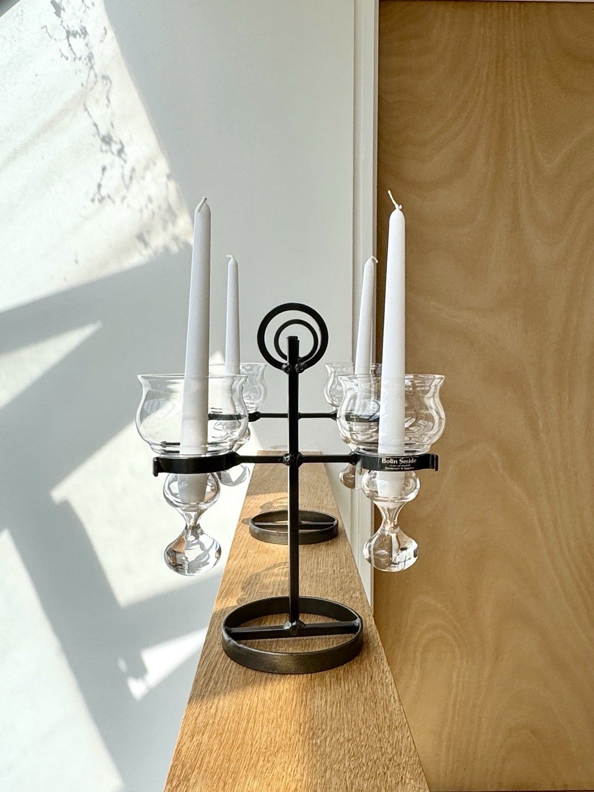 A Pair Of Vintage Scandinavian Candelabras Bolin Smide Sweden Bertil Vallien