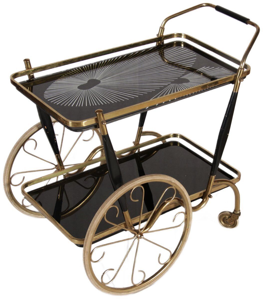 Tea Serving Cart By Cesare Lacca For Cesare Lacca, Italy, 1950s photo vinterior