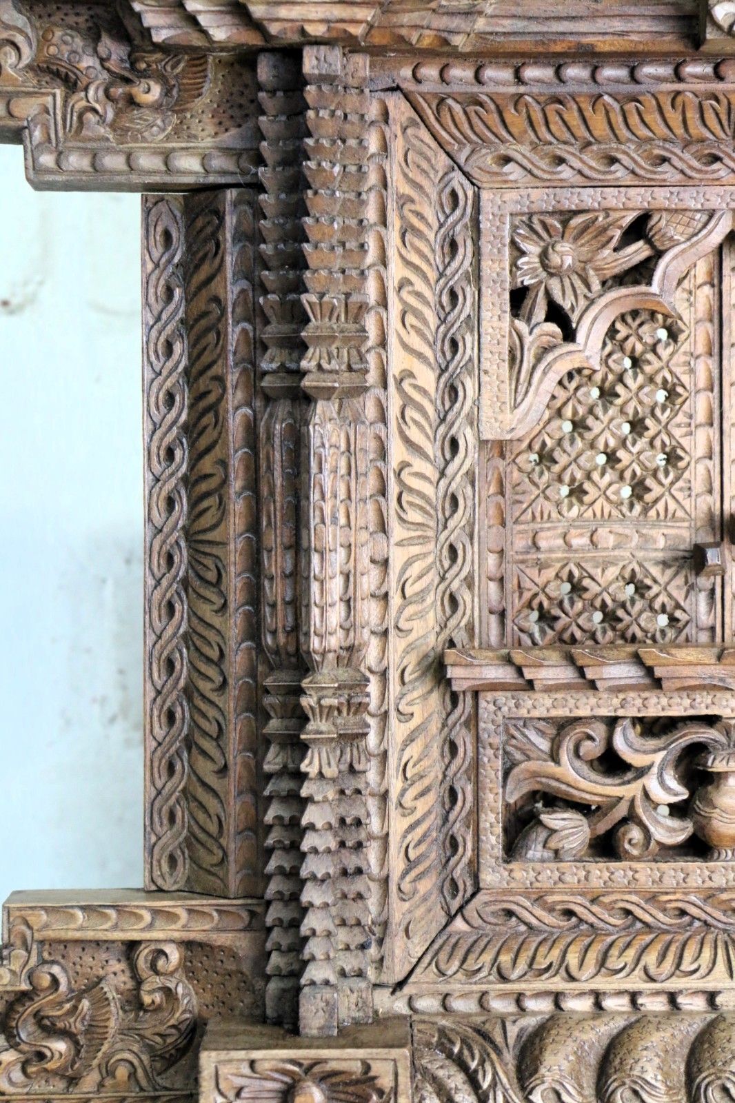 Antique Large Nepalese Wooden Carved Kumari Jhyal Kumari Window Large Decorative photo buy