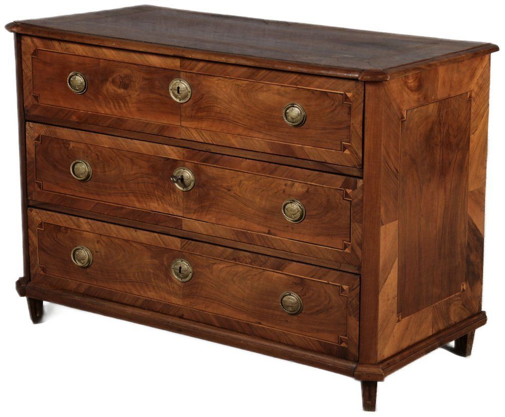 Antique Louis XVI Commode In Walnut, 1780 photo Furniture