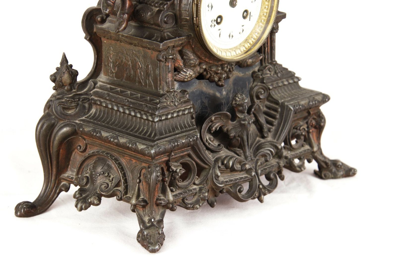 photo furniture French Fireplace Clock In Bronze With Brass Movement By S. Marti & Cie, 1870s, Set Of 3