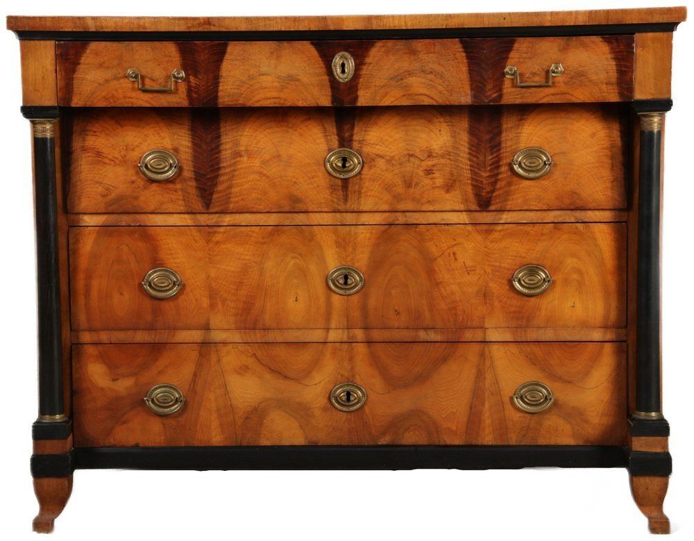 Antique Empire Chest Of Drawers In Walnut, 1830