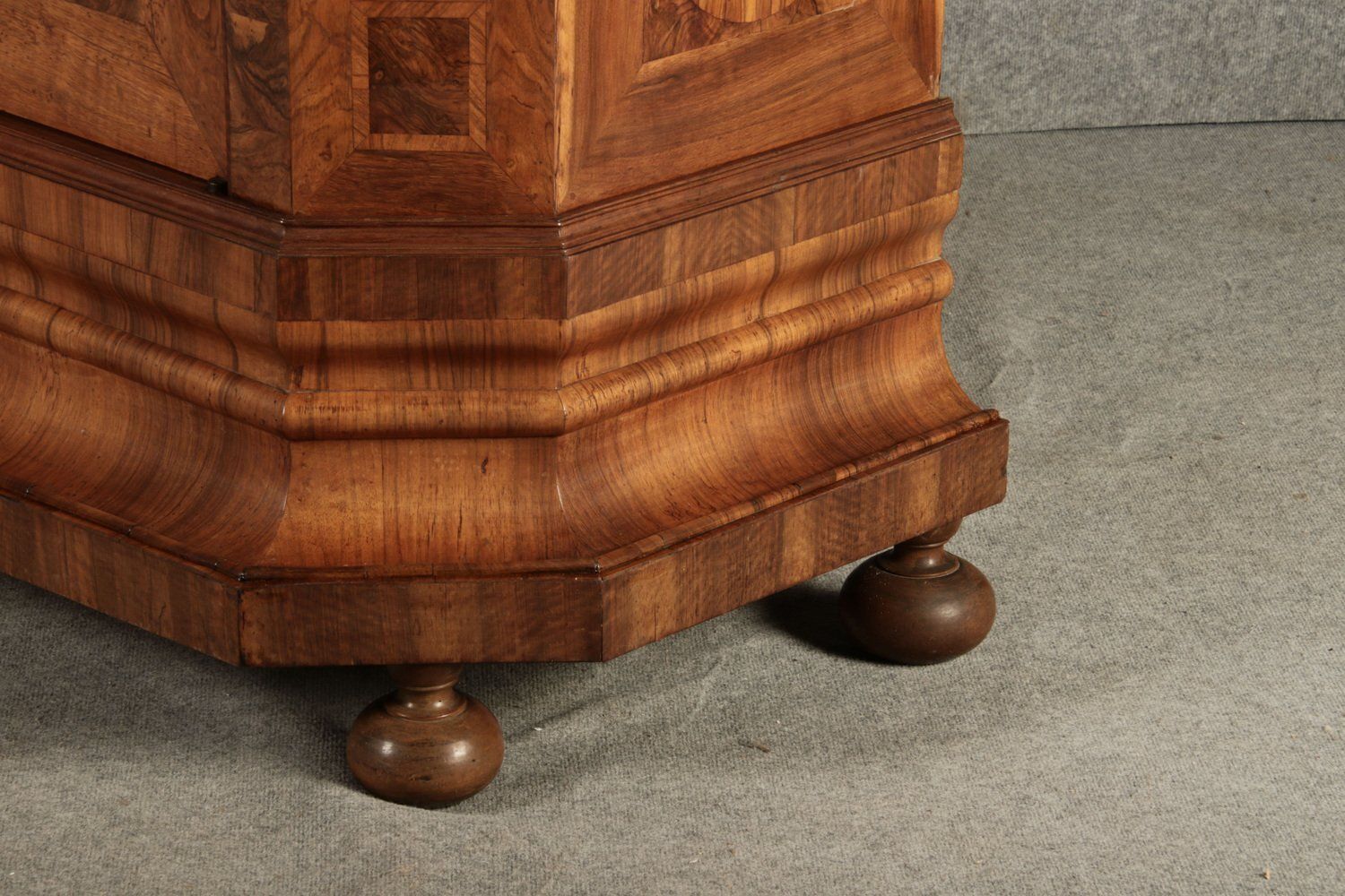 Furniture 18th Century Baroque Walnut Wood Cabinet, 1740s photo