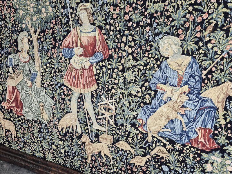 17th Century The Pastoral And The Spinning Wheel Tapestry Exhibited At The Louvre photo Art