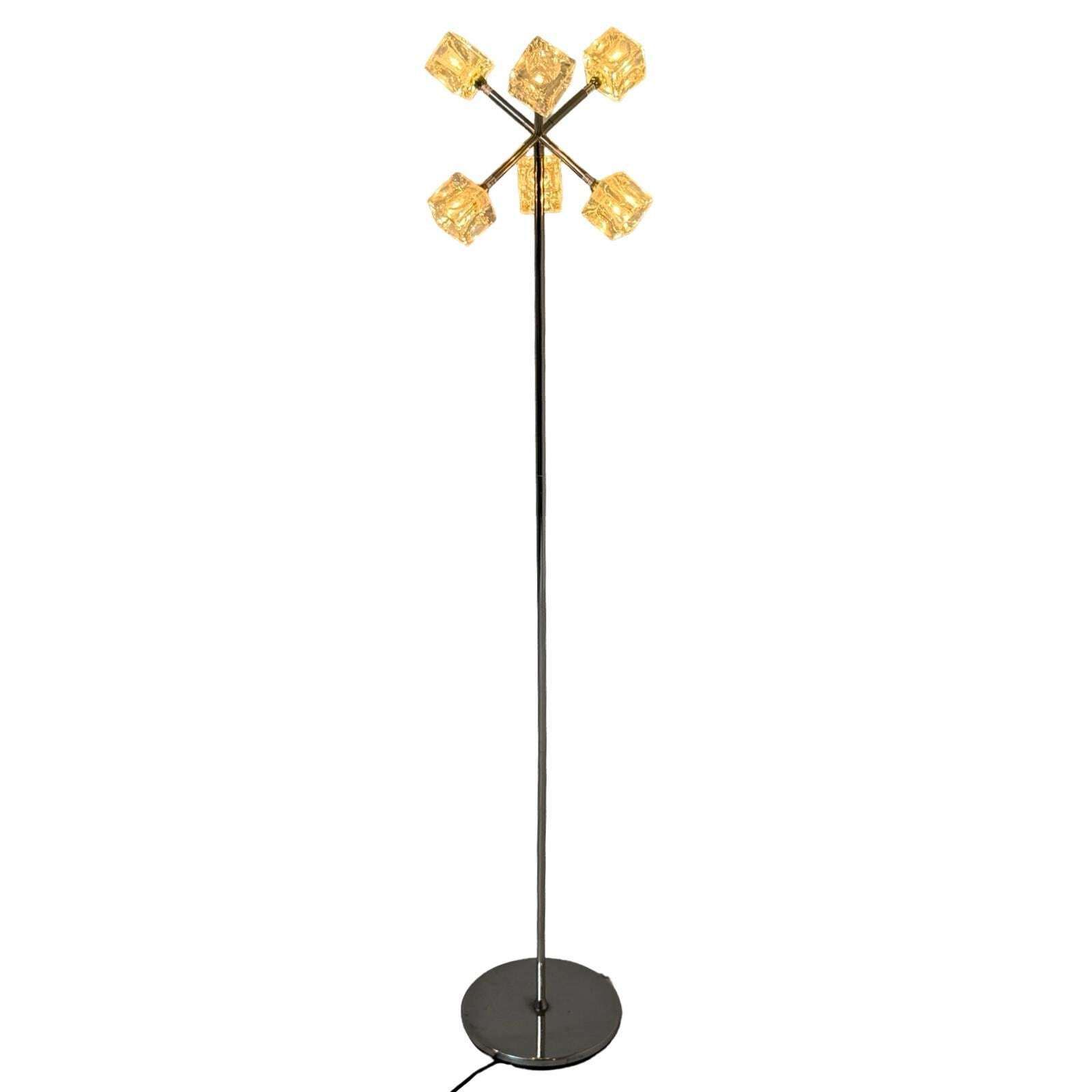 Sputnik Style Floor Lamp Model ‘Isasa’ Ikea Glass Shades That Look Like Ice Cubes Space Age / Mcm photo furniture