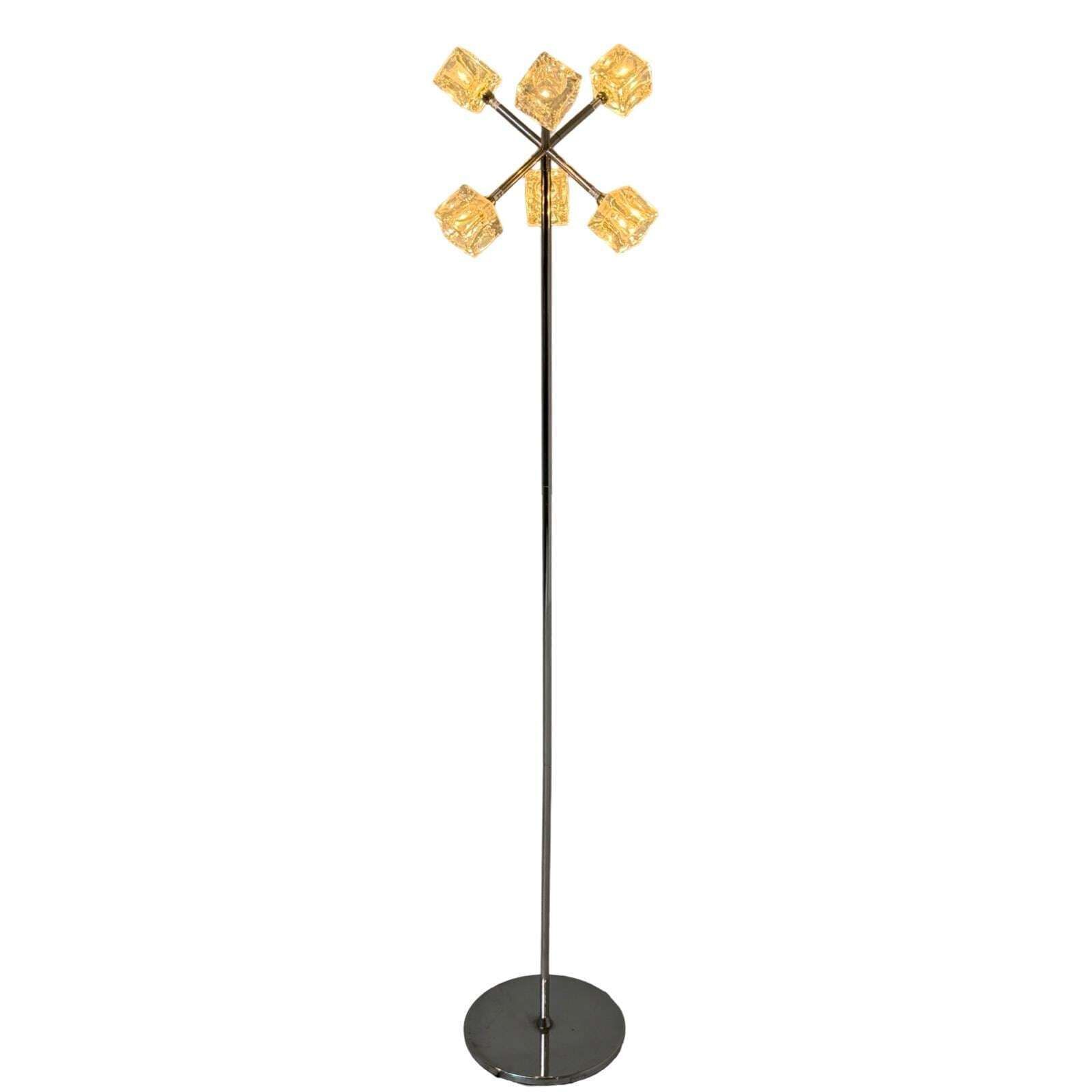 Sputnik Style Floor Lamp Model ‘Isasa’ Ikea Glass Shades That Look Like Ice Cubes Space Age / Mcm photo 326.0
