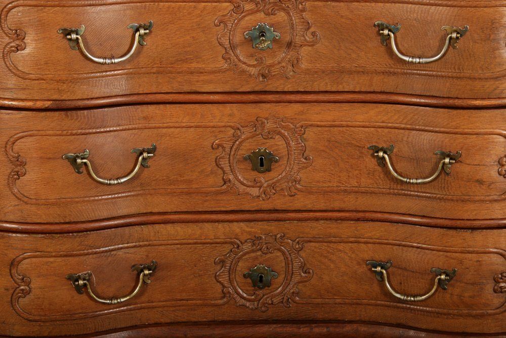 Antiquity Baroque Oak Chest Of Drawers By Aachen Liège Jh, 1750s photo buy